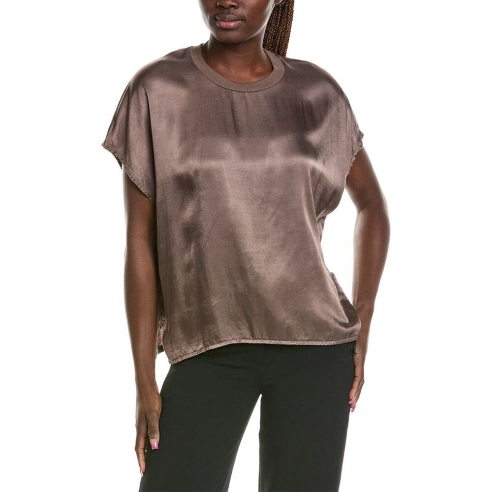 Michael Stars Womens  Flow T-Shirt, Brown